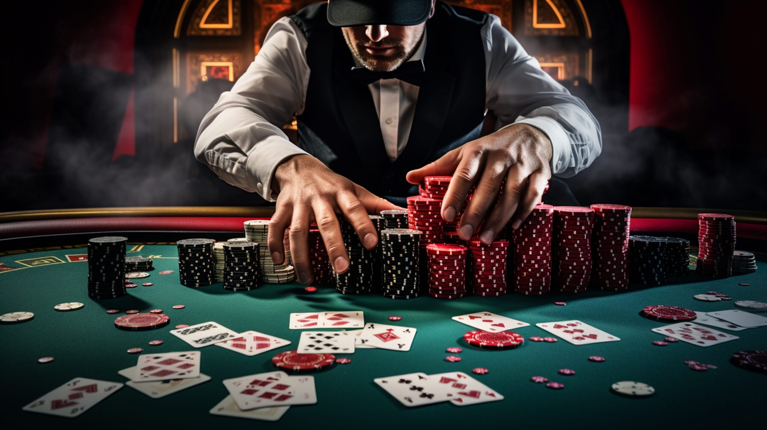 Dealer at a Blackjack casino game in India